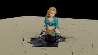 Zelda got stuck in the mud - Animation