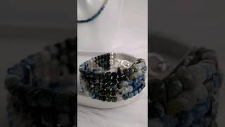 Комплект украшений из кианитов с эффектом деграде #украшения #украшенияизнатуральныхкамней #подарок