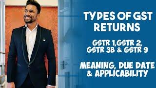 TYPES OF GST RETURNS & DUE DATE OF GST RETURN #GSTR1 #GSTR2 #GSTR3B