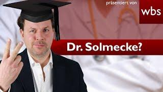 Kann ich mir einfach einen Doktortitel kaufen? | Rechtsanwalt Christian Solmecke