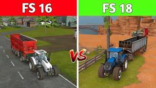 Fs 16 vs Fs 18 | Farming Simulator 16 VS Farming Simulator 18 gameplay |Timelapse 