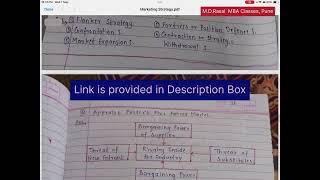 Marketing Management Updated Notes are available (for MBA 4th Semester)
