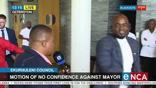 Motion of no confidence against Ekurhuleni Mayor