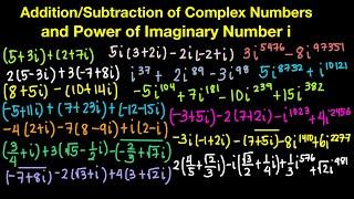 Addition/Subtraction of Complex Numbers and Powers of Imaginary Number i (Live Stream)