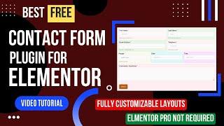 Best Free Elementor contact form plugin | MetForm tutorial