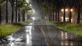 Heavy Rain Sounds Put You to Sleep when Can't Sleep - Natural White Noise for Meditation