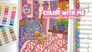 ASMR Color With Me #6  | Fuzzy Hygge Coloring Book! (Ohuhu Markers)