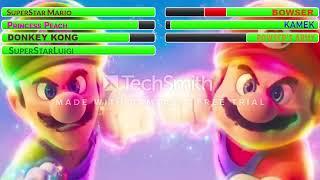 The Super Mario Bros. Movie Final Battle...with healthbars