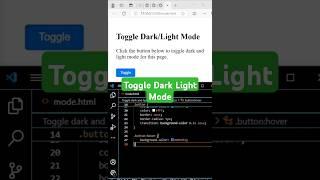 Toggle Switch | light or dark mode |HTML, CSS, and JavaScript #shorts #shortsfeed  #programming