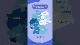 Durchschnittsrente in Deutschland nach Bundesländern  #rente