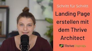 Landing Page erstellen mit Thrive Architect | Tutorial deutsch