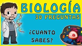 ️ 30 Preguntas sobre BIOLOGIA con opciones ​​   | ¿Sabrás todas? | TRIVIA