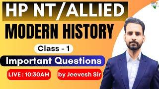 HP NT /Allied 2025 | Practice Series | Modern History (Class-1) #hpnt #hppsc #hpallied