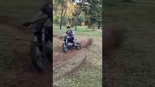 Apollo 125 with a flat tire RIPPING! — #Shorts #dirtbikes #gopro