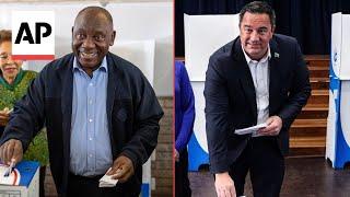 South African president, opposition candidate vote in country's election