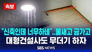 [속보] "신축인데 너무하네"..대형건설사도 무더기 하자 / SBS