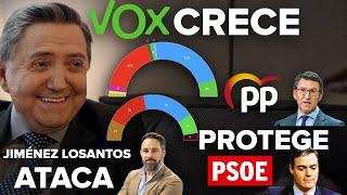 ¡JIMÉNEZ LOSANTOS ATACA A ABASCAL, EL PP PROTEGE AL PSOE DE SÁNCHEZ Y VOX CRECE EN SONDEOS!