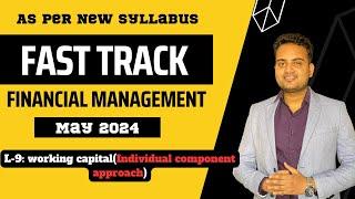 Ca Inter Financial management Fastrack Batch for May 2024 Attempt| Lecture 9| Working Capital part-2