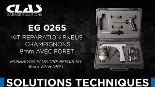 Kit de REPARATION PNEUS CHAMPIGNONS 8mm avec FORET (EG 0265)