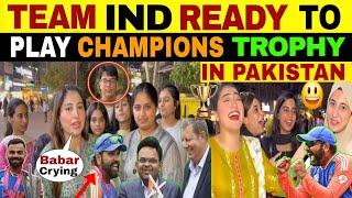 INDIAN  TEAM COMING TO PAKISTAN FOR CHAMPIONS TROPHY| PAK PUBLIC HAPPY REACTION