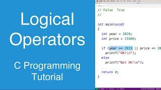 Logical Operators | C Programming Tutorial