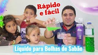 Como fazer líquido para Bolhas de Sabão