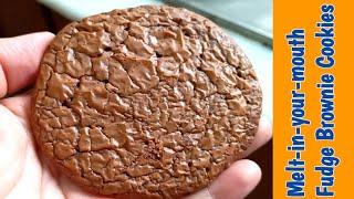 Brownie Cookies | Fudge Brownie Cookies | Melt- in-your-mouth Brownie Cookies Recipe