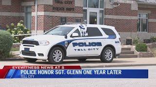 Tell City police cruiser on display one year after SGT. Glenn shooting death