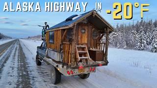 Solo 2000 Mile Drive on the Alaska Highway | Leaving my Old Ford Diesel Truck Running 3 Days in -20F