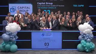 Capital Group (TSX: CAPG, CAPI, CAPM, CAPW) Opens the Market Thursday, January 16, 2025