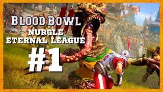 BLOOD BOWL 2 Gameplay #1 | NURGLE vs DARK ELVES (HE WAS KILLED!)