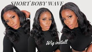 SHORT BOBY WAVE WIG INSTALL ft. Alipearl Hair | Kahunde Doreen