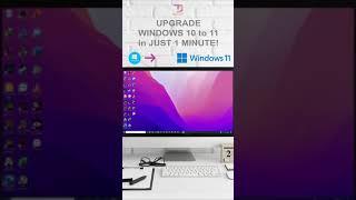 Upgrade Windows 10 to 11 in Just One Minute