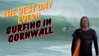 Surfing Cornwall on the day of days