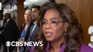 Oprah Winfrey chokes up explaining support for Kamala Harris, "I really care about this country"