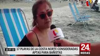 ¿Cuántas playas de la costa peruana han sido declaradas como saludables?