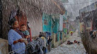 Super Heavy Rain doesn't stop in my village. suitable for insomnia. sleeping with the sound of rain