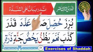 Quran Tajweed | Noorani Qaida lesson 13 | How to read Arabic | Shaddah in Arabic | Alif Baa Taa