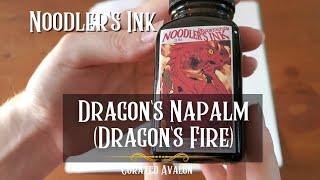 Noodler's Fountain Pen Ink "Dragon's Napalm/Dragon's Fire" Redlisted Ink