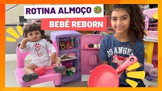 ROTINA DE ALMOÇO DA BEBÊ REBORN MAYA- Reborn baby's lunch routine
