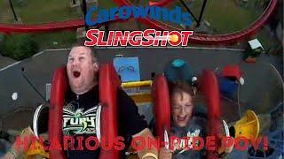 We Rode Slingshot at Carowinds! Hilarious On-Ride Reaction (WARNING: Please DO NOT Use Headphones)