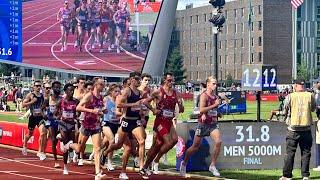 Men’s 5000m FINAL 2024 U.S. Olympic Trials - MEET RECORD!!!