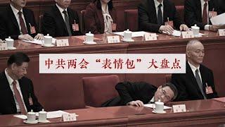 中共两会“表情包”：表情大总结，从习近平、李强，到军队代表，场外保安，表情各异，各怀鬼胎