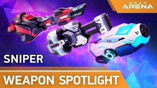 Mech Arena | Weapon Spotlight | Sniper Weapons | Longarm, Gauss Rifle, Railgun