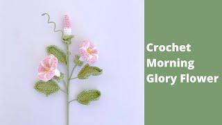 How to Crochet a Morning Glory Flower  Beginner Crochet Flower Bouquet