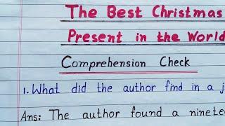 The Best Christmas Present in the World | Comprehension Check |
