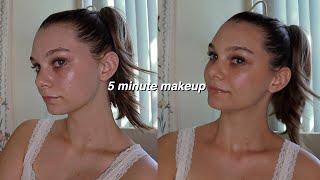 my ACTUAL 5 minute makeup routine(no cuts)