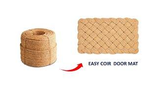 How to make coir doormat easily/door mat making from coconut coir