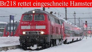 Tirol: Br218 schleppt Hamster ab | Reutte | 218 429 | Werdenfels | Außerfernbahn | Allgäu | Zügig20