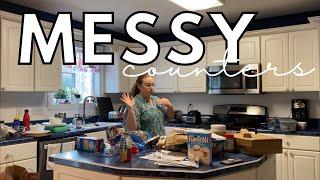 Tidy the Kitchen with Me  (OH the mess, even after years of decluttering!)